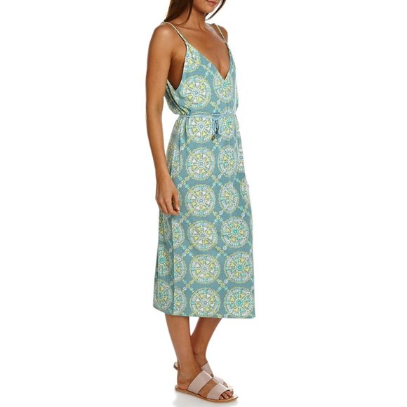 Tigerlily Dresses & Skirts - TIGERLILY Hungarian Aegean Turquoise Green Stretch Slip Midi Dress RRP$170